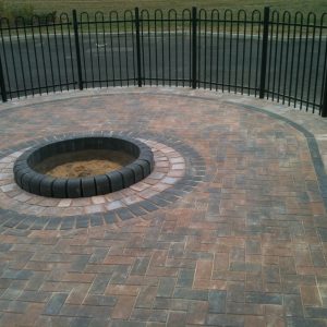 Block Paving Driveway With Railing