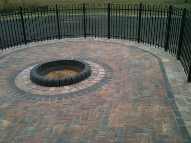 Block Paving Driveway With Railing