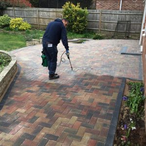 Garden Patio Block Paving Cleaning