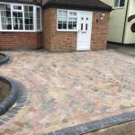 Block Paving driveway with Raised Flower Bed Edging