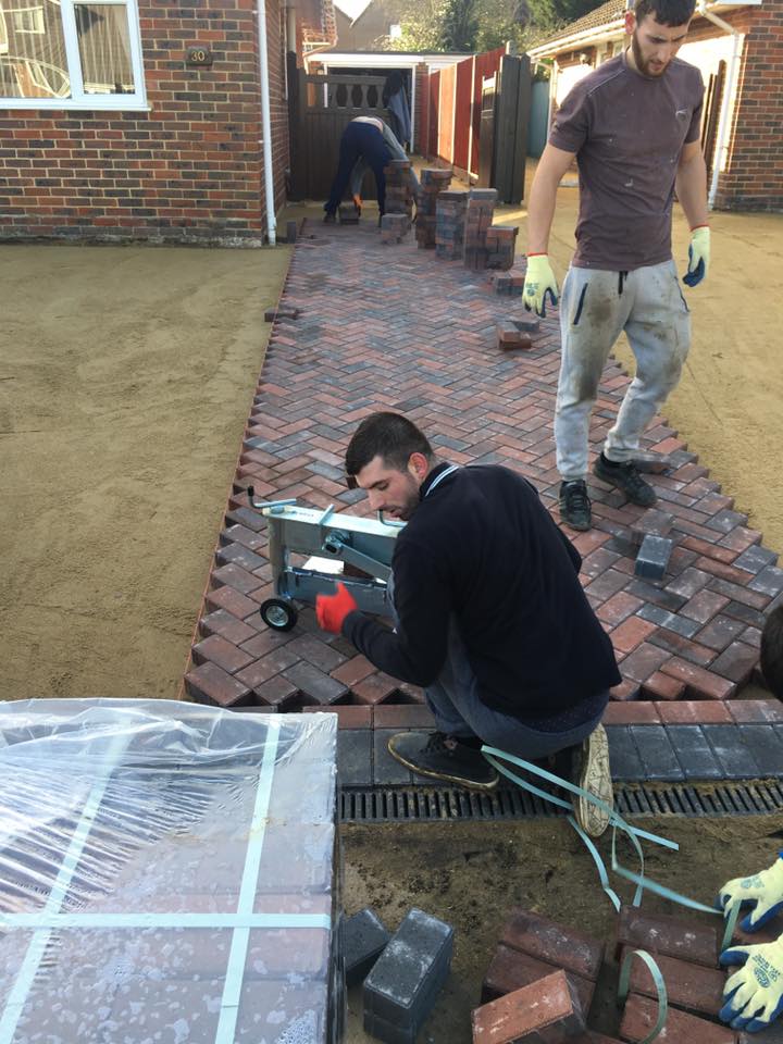 Bricks Quickly Laid in Position